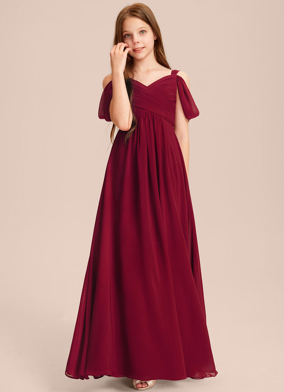 Robe Demoiselle D'Honneur Flottante Cerise - gallery 5