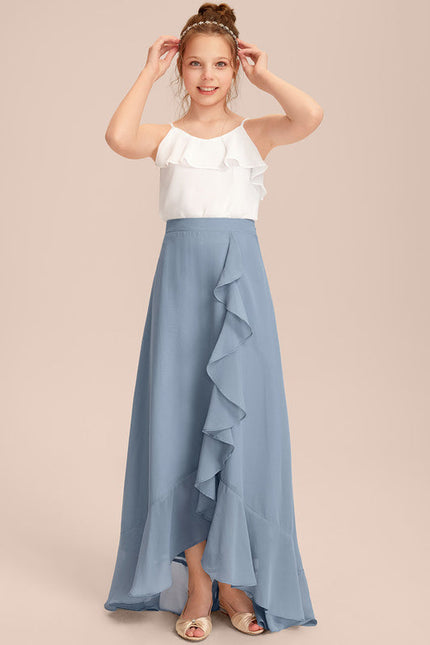 Robe Demoiselle D'Honneur Céleste Roulée