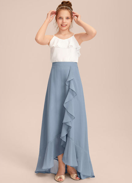 Robe Demoiselle D'Honneur Céleste Roulée