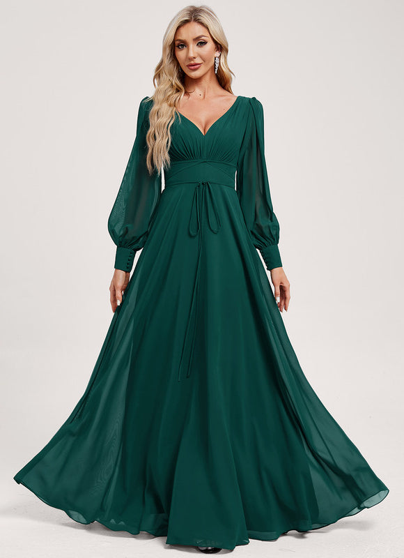 Robe Demoiselle D'Honneur Mousseline Beige