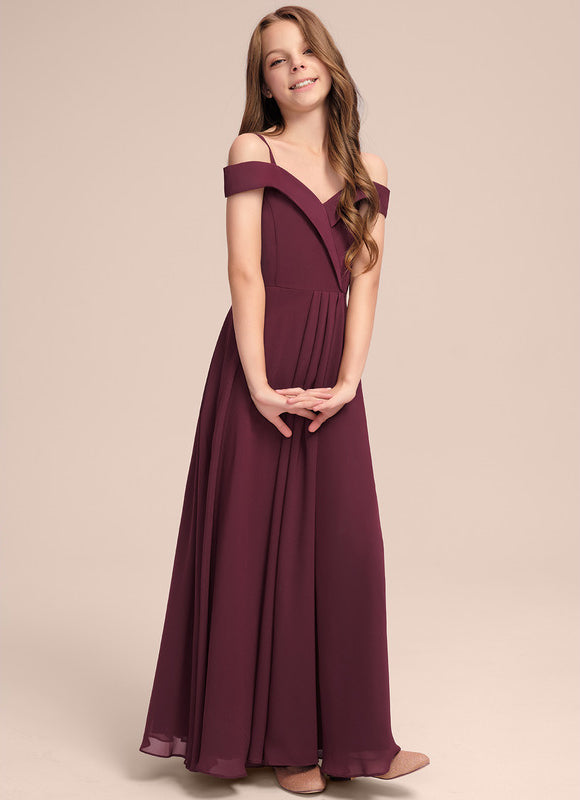 Robe Demoiselle D'Honneur Flottante Cerise - gallery 1