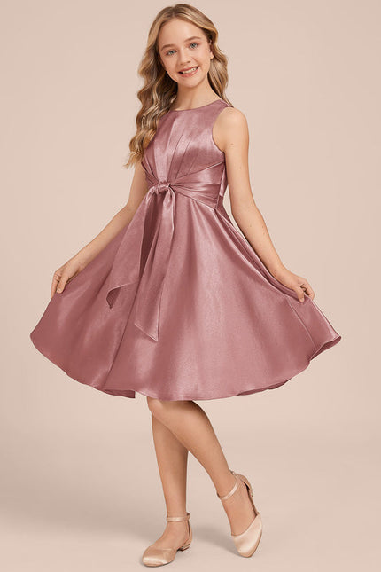 Robe Demoiselle D'Honneur Satin Vert Clair - gallery 4