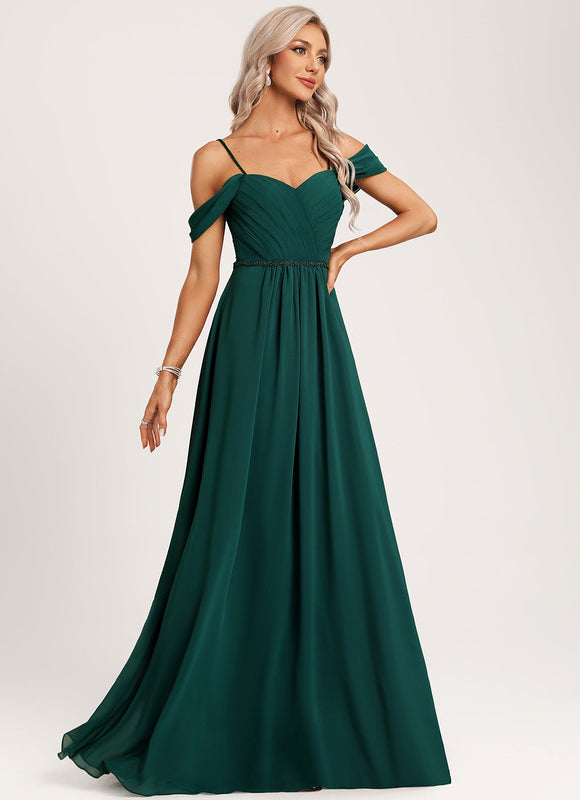 Robe Demoiselle D'Honneur Émeraude Élancée - gallery 5