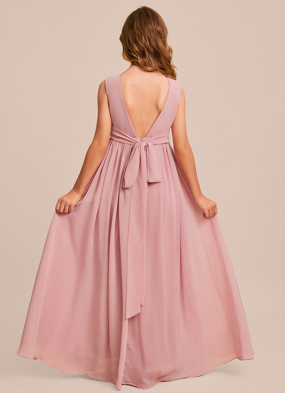 Robe Demoiselle D'Honneur Flottante Poudrée - gallery 1