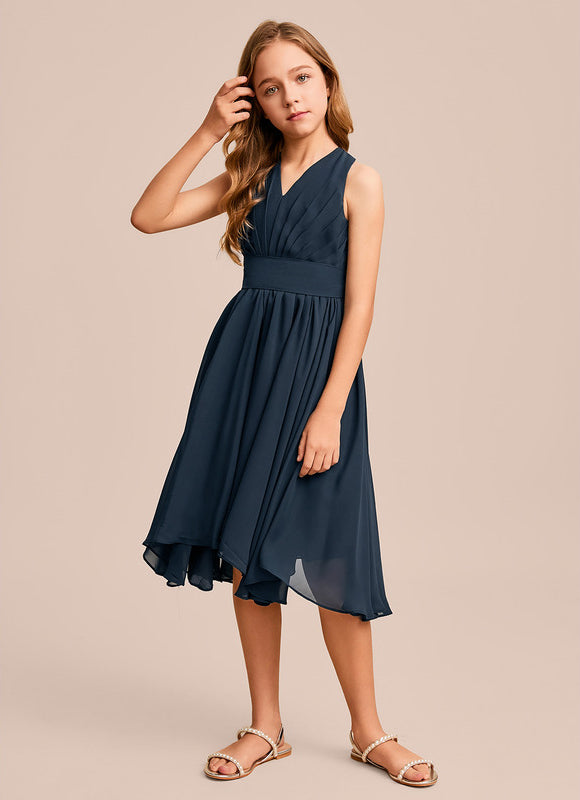 Robe Demoiselle D'Honneur Ailée Vert Pastel - gallery 3