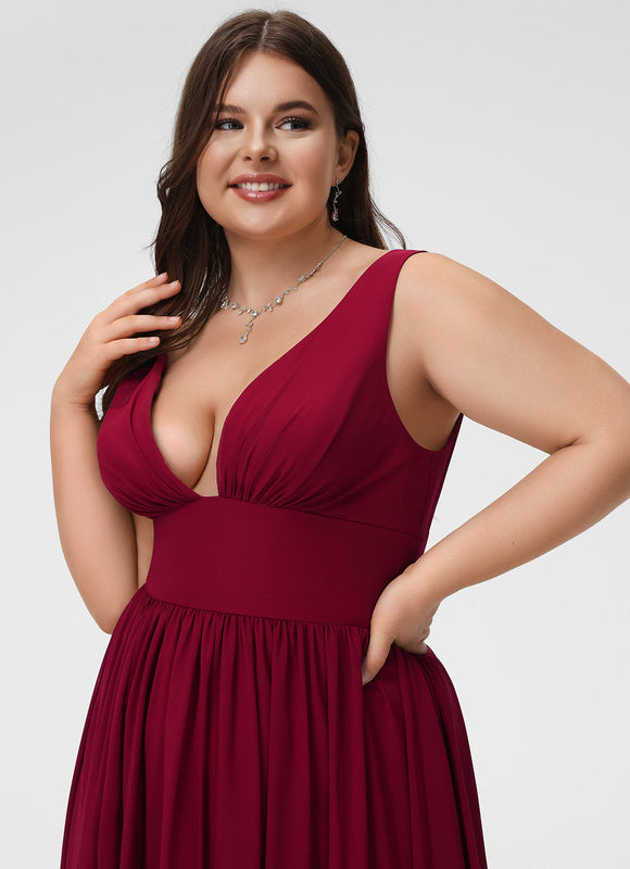 Robe Demoiselle D'Honneur Mousseline Beige - gallery 9