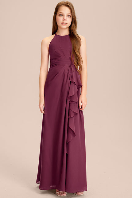 Robe Demoiselle D'Honneur Flottante Prune - gallery 8