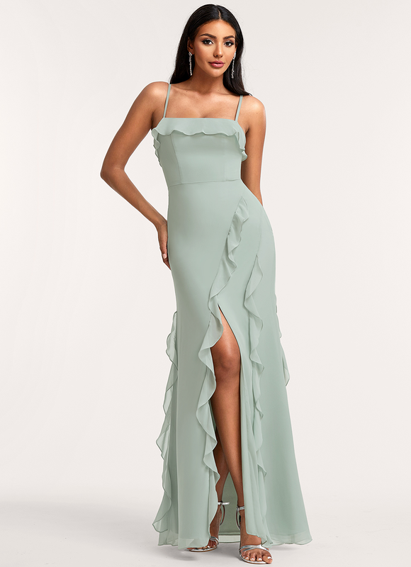 Robe Demoiselle D'Honneur Fluide Mint