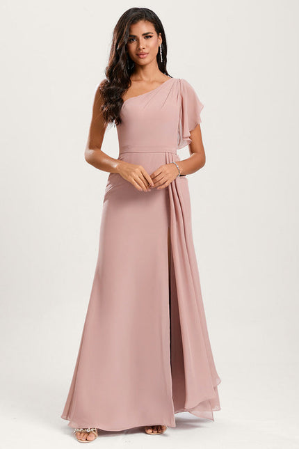 Robe Sirene Demoiselle D'Honneur Rose Pale - gallery 2