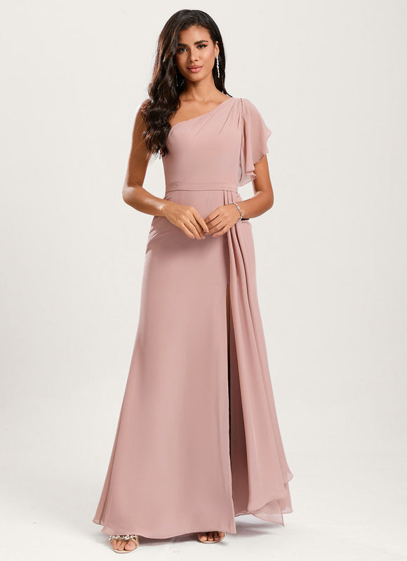 Robe Sirene Demoiselle D'Honneur Rose Pale - gallery 2