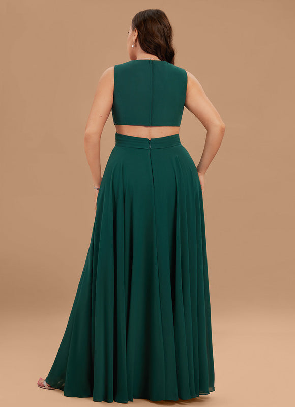 Robe Demoiselle D'Honneur Élégante Bordeaux - gallery 9