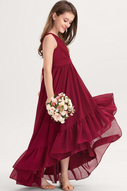 Robe Demoiselle D'Honneur Mousseline Froncée - gallery 3