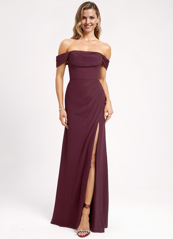 Robe Demoiselle D'Honneur Bordeaux Chic
