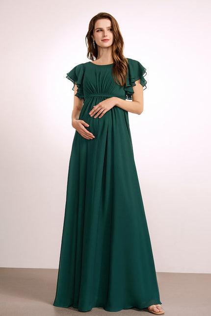 Robe Demoiselle D'Honneur Élégante Verte - gallery 1