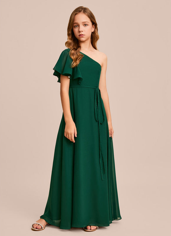 Robe Demoiselle D'Honneur Vert Poudré Élégant