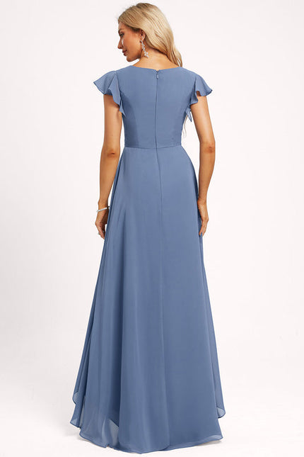 Robe Demoiselle D'Honneur Asymétrique Fluide - gallery 5