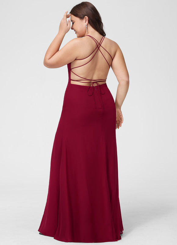 Robe Demoiselle D'Honneur Sirène Bordeaux - gallery 9