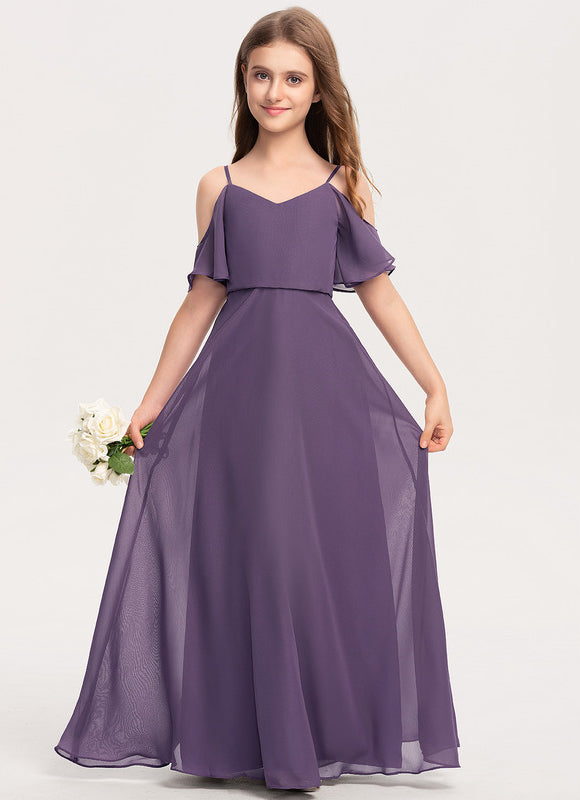Robe Demoiselle D'Honneur Flottante Cerise - gallery 2