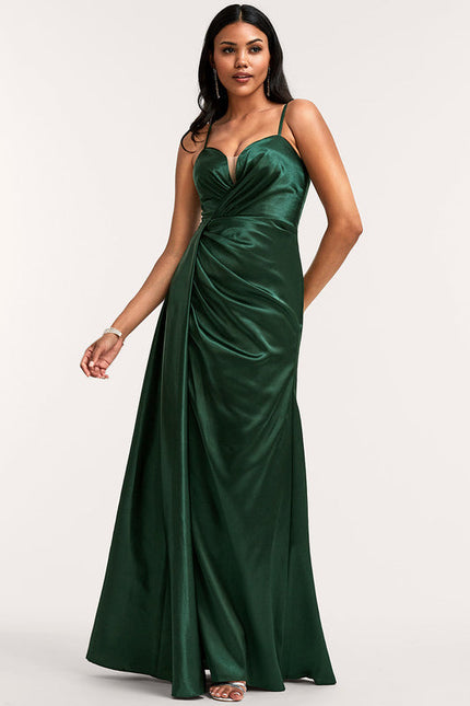Robe Longue Satin Demoiselle D'Honneur - gallery 4