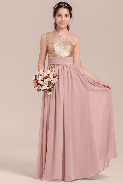 Robe Demoiselle D'Honneur Étoilée Rose