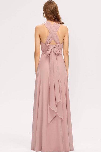 Robe Demoiselle D'Honneur Chic Mousseline Élancée - gallery 5