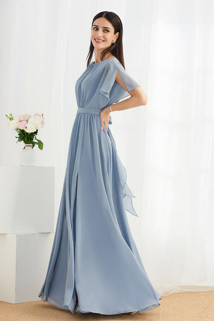 Robe Demoiselle D'Honneur Émeraude Fluide - gallery 2