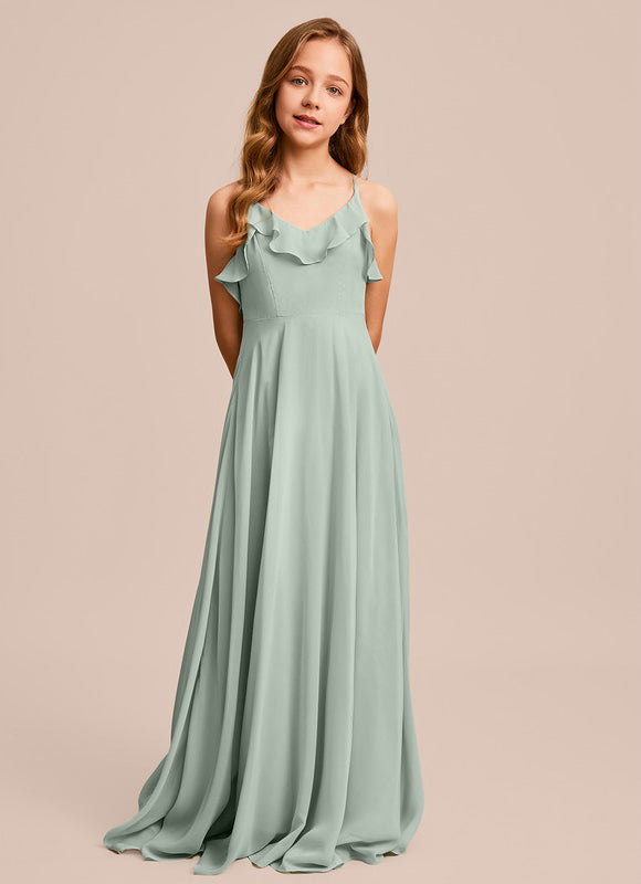 Robe Demoiselle D'Honneur Verte Éthérée - gallery 6