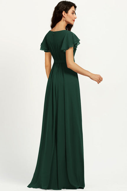 Robe Demoiselle D'Honneur Émeraude Fluide - gallery 8