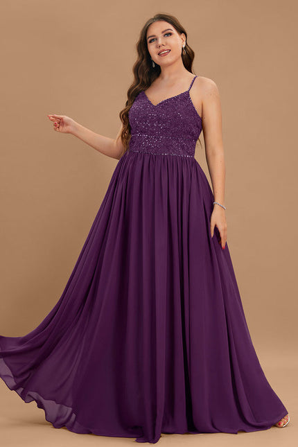 Robe Demoiselle D'Honneur Violet Éclatant - gallery 6