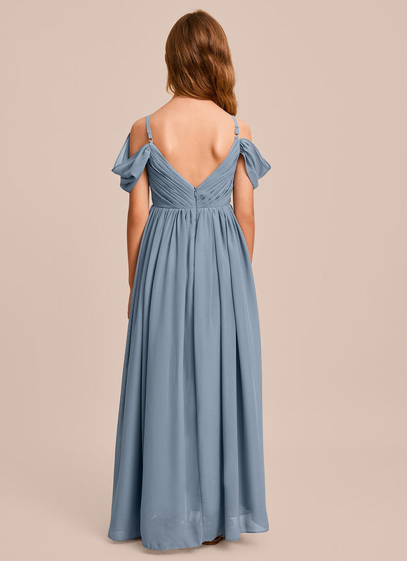 Robe Demoiselle D'Honneur Flottante Cerise - gallery 5