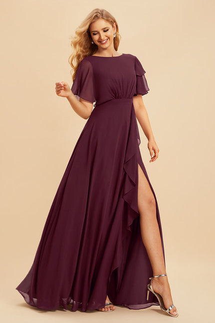 Robe Demoiselle D'Honneur Émeraude Fluide