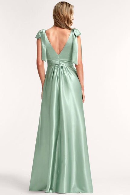 Robe Longue Demoiselle D'Honneur Rose Poudré - gallery 5