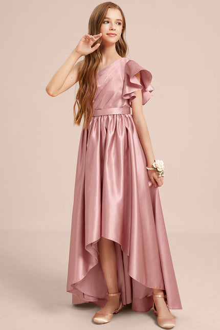 Robe Demoiselle D'Honneur Satin Lilas Chic - gallery 1