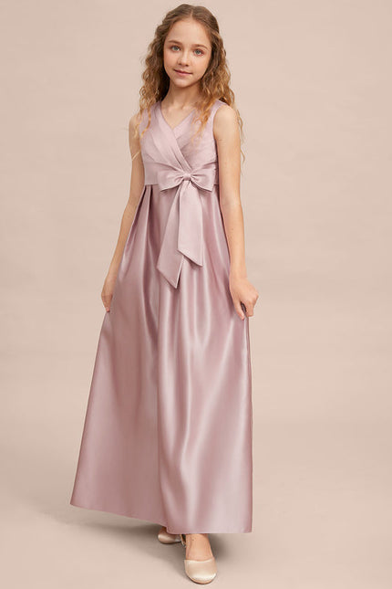 Robe Demoiselle D'Honneur Satinée Lilas - gallery 4