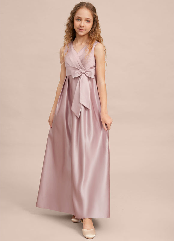 Robe Demoiselle D'Honneur Satinée Lilas - gallery 4