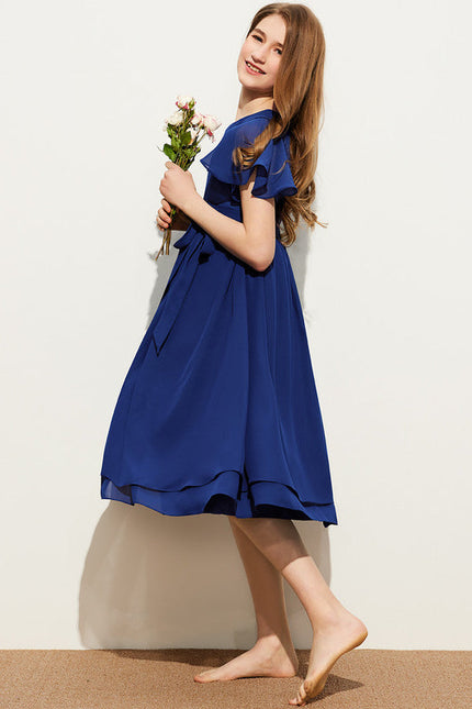 Robe Demoiselle D'Honneur Bleu Flottant - gallery 2