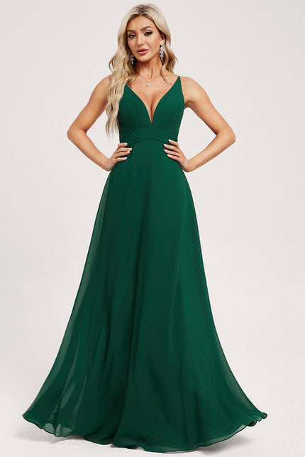 Robe Demoiselle D'Honneur Mousseline Beige - gallery 1