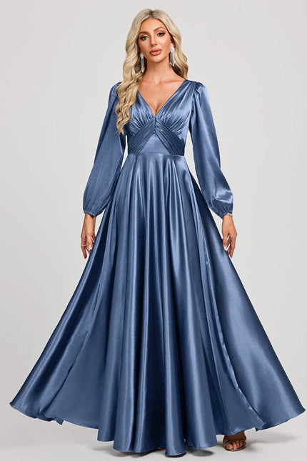 Robe Longue Satin Demoiselle D'Honneur - gallery 3