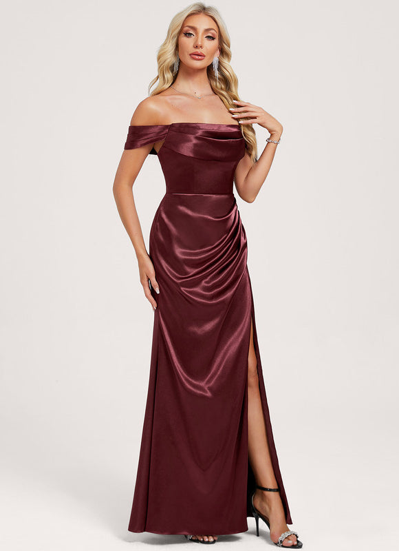 Robe Demoiselle D'Honneur Col Bateau - gallery 2