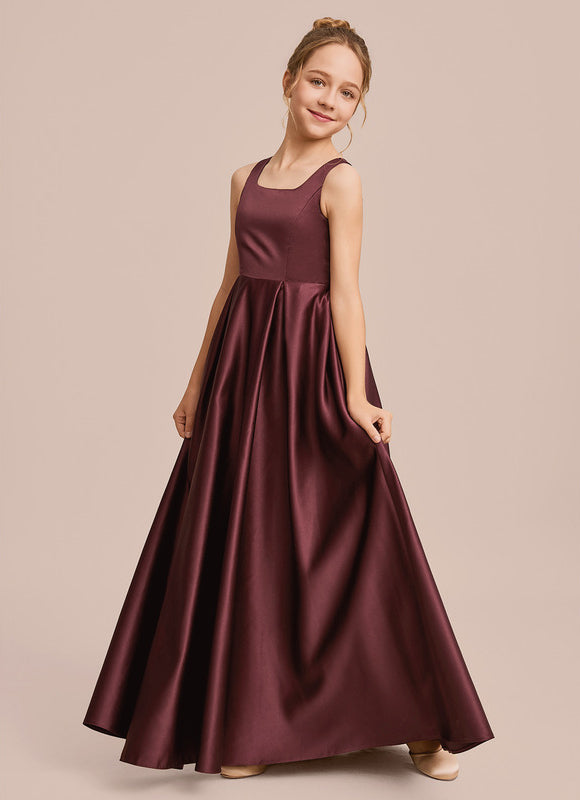 Robe Demoiselle D'Honneur Satinée Ciel - gallery 2