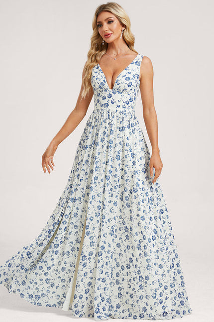 Robe Demoiselle D'Honneur Mousseline Beige - gallery 1