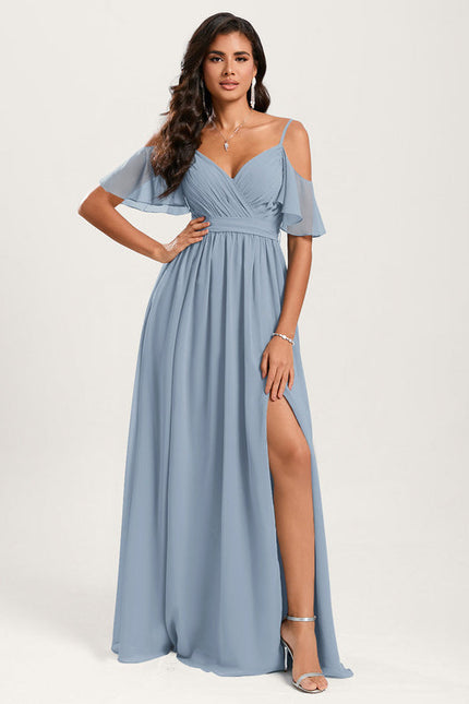 Robe Demoiselle D'Honneur Fluide Ciel - gallery 1