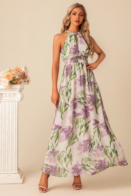 Robe Demoiselle D'Honneur Florale Légère - gallery 3