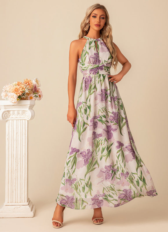 Robe Demoiselle D'Honneur Florale Légère - gallery 3