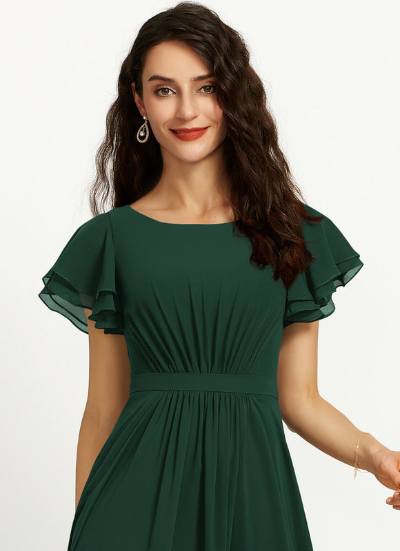 Robe Demoiselle D'Honneur Émeraude Fluide - gallery 6