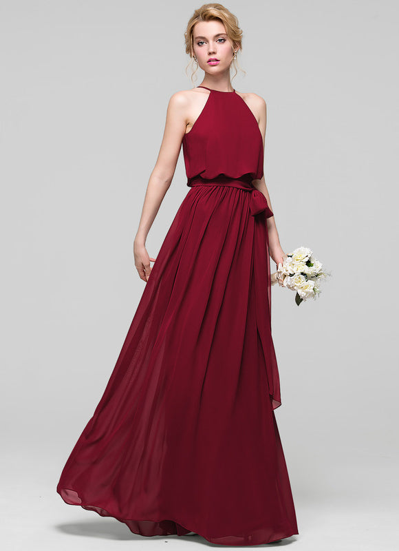 Robe Demoiselle D'Honneur Mousseline Lila - gallery 1