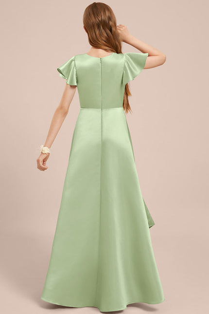 Robe Demoiselle D'Honneur Asymétrique Marine - gallery 5