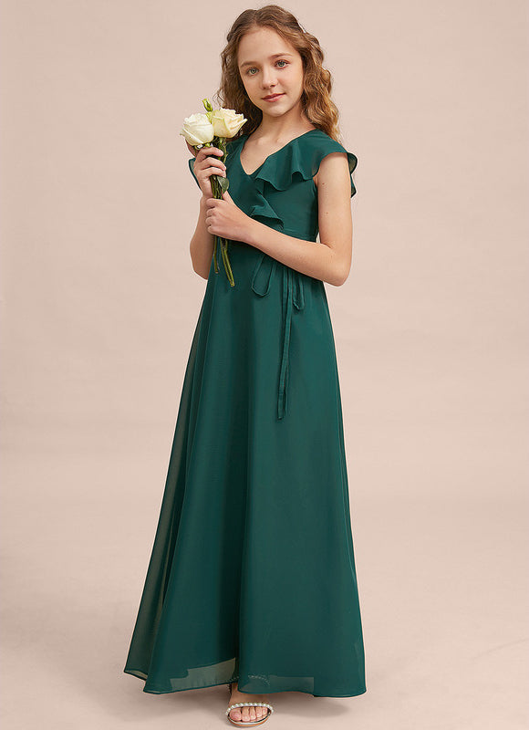 Robe Demoiselle D'Honneur Verte Éthérée - gallery 1