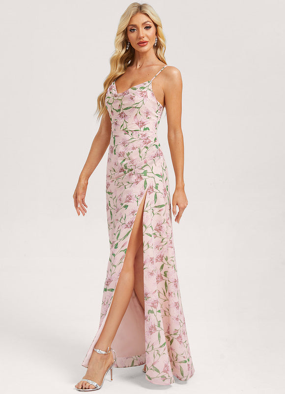 Robe Longue Fluide Demoiselle D'Honneur - gallery 1