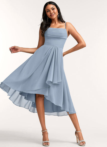 Robe Demoiselle D'Honneur Fluide Ciel Doux